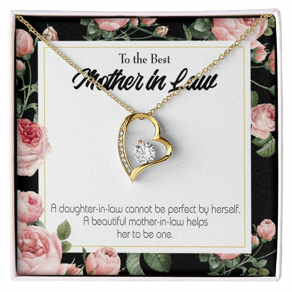 MIL Cannot Be Perfect Forever Love CZ Heart Necklace White Gold Luxury Box - Picture 1 of 3
